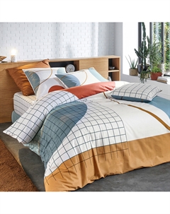 Пододеяльник из хлопка Melbourne каштановый La redoute interieurs