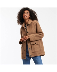 Жакет средней длины с застежкой на пуговицы каштановый Laredoute