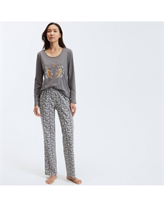 Пижама из трикотажа с длинными рукавами другие Laredoute