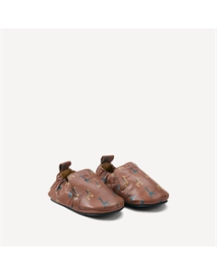 Туфли кожаные мягкие каштановый La redoute collections