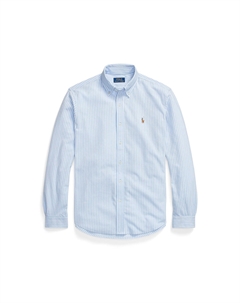 Рубашка из хлопковой ткани оксфорд и сетки синий Laredoute