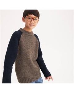 Пуловер с круглым вырезом крупной вязки бежевый La redoute collections