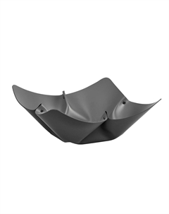 Фруктовница для сервировки стола из натуральной кожи 45 см черный So'home