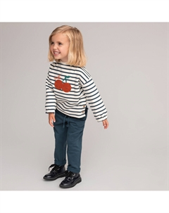 Брюки из мольтона с воланами для джоггинга синий La redoute collections