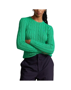 Пуловер из витого трикотажа с круглым вырезом JUIANNA зеленый Polo ralph lauren