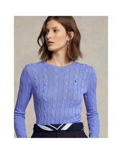 Пуловер из витого трикотажа с круглым вырезом JULIANNA синий Polo ralph lauren