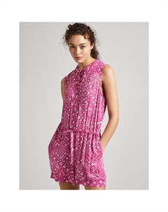 Комбинезон с шортами с принтом без рукавов розовый Laredoute