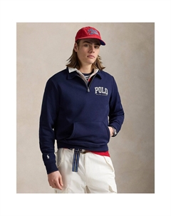 Свитшот с короткой молнией Fleece синий Laredoute