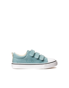 Кеды из ткани на липучке синий Laredoute