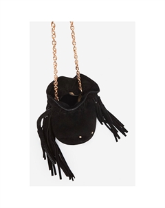 Сумка-мини из велюровой козьей кожи OTHILIA черный Laredoute