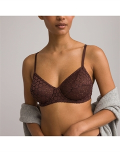 Кружевной бюстгальтер с эффектом пуш-ап Meylo каштановый La redoute collections