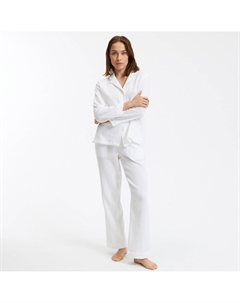 Пижама из хлопчатобумажной газовой ткани белый Laredoute