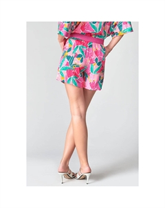 Шорты из струящейся ткани с рисунком розовый Le temps des cerises