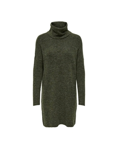 Платье-пуловер с высоким воротником из плотного трикотажа зеленый Laredoute