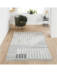 Ковер для помещенияулицы из переработанного полиэстераTimoli синий Laredoute