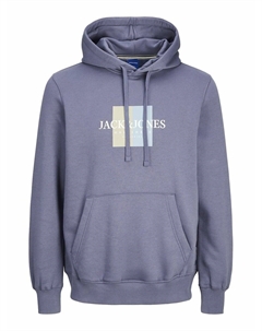 Свитшот прямой с капюшоном синий Laredoute