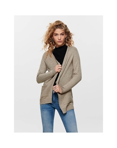 Кардиган средней длины из тонкого трикотажа бежевый Only