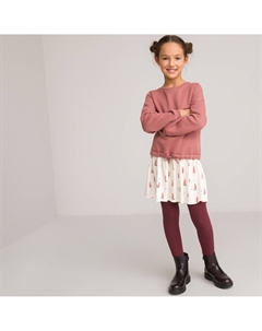 Платье с длинными рукавами с эффектом 2 в 1 каштановый Laredoute