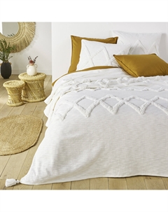 Покрывало из ворсовой хлопковой ткани Assa белый Laredoute