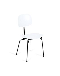 Стул из пластика и металла белый So'home