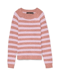 Пуловер из пышного трикотажа розовый Vero moda