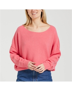 Пуловер с вырезом-лодочкой DAMSVILLE розовый Laredoute