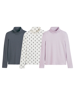 Комплект из трех водолазок La Redoute серый Laredoute