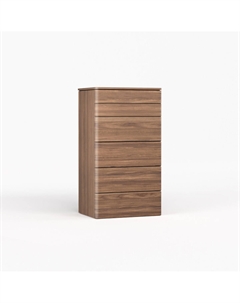 Комод из шпона ореха 6 ящиков каштановый So'home