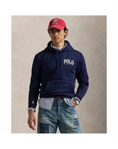 Худи из флиса с капюшоном синий Polo ralph lauren