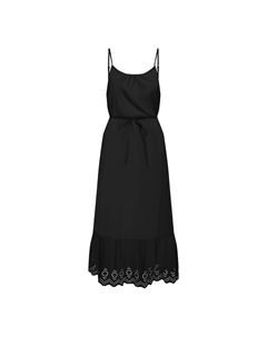 Платье-миди на тонких бретелях черный Laredoute