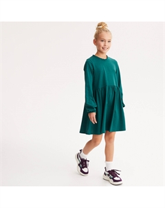 Платье с длинными рукавами из джерси зеленый La redoute collections