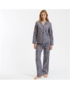 Пижама фланелевая с принтом разноцветный Laredoute