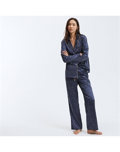 Атласная пижама с принтом в горошек бежевый Laredoute