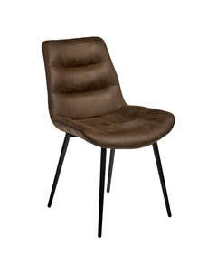 Стул для кухни с обивкой из замши каштановый Laredoute