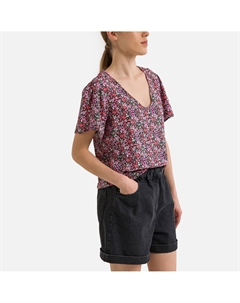 Блузка с короткими рукавами и принтом разноцветный Vero moda