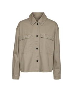 Жакет из джинсовой ткани прямого покроя серый Vero moda