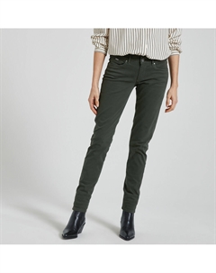 Джинсы зауженные с низкой посадкой зеленый Laredoute