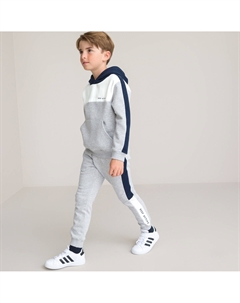 Комплект свитшот брюки-джоггеры из мольтона серый La redoute collections