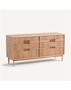 Комод с 6 ящиками дуб и шпон дуба Melaly бежевый Am.pm.