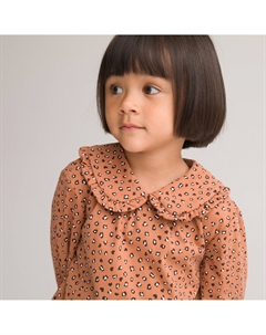 Комплект из двух лонгсливов закругленный отложной воротник каштановый Laredoute