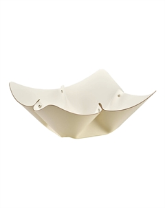 Фруктовница для сервировки стола из натуральной кожи 45 см бежевый So'home