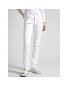 Джинсы узкие с высокой посадкой зеленый Laredoute