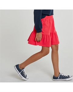 Юбка с воланами красный Laredoute