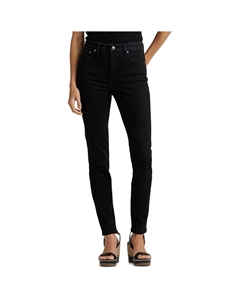 Джинсы скинни с высокой посадкой ANKLE SKINNY черный Laredoute