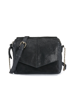 Сумка из кожи Selva черный Laredoute