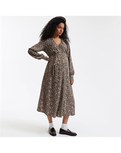 Платье для периода беременности длинное с цветочным принтом зеленый La redoute collections