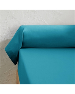 Наволочка на подушку-валик однотонная из хлопка Scenario синий Laredoute