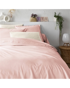 Пододеяльник из хлопкового перкаля розовый La redoute interieurs