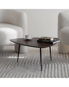 Журнальный стол из массива акации и металла каштановый Laredoute