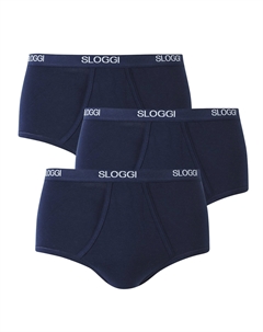 Комплект из трех трусов-слипов макси La Redoute синий Sloggi